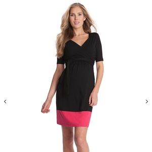 Seraphine Wrap-front Maternity and Nursing Dress